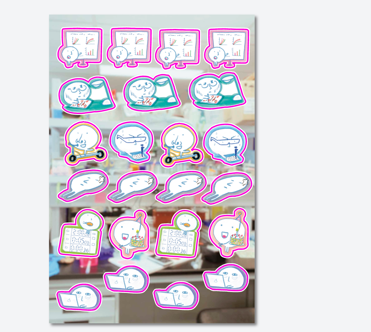 Lab Life sticker sheet